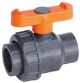 Válvula Bola 1-1/2”, Una Unión, Cementar Palanca Naranja